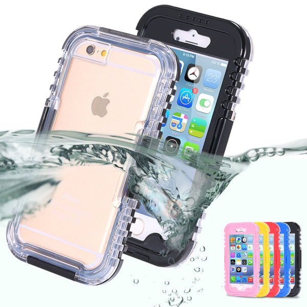 IP-68 Waterproof Heavy Duty Hybrid Swimming Dive Case For Apple iPhone 6 6S Plus 4.7&5.5 5S SE Water/Dirt/Shock Proof Phone Bag