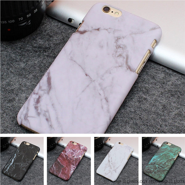 Hot Selling Fashion Marble Phone Cases Frosting Hard PC Case for iPhone 7 6 6S Plus 5 5S SE Ultrathin Stone texture Back Cover