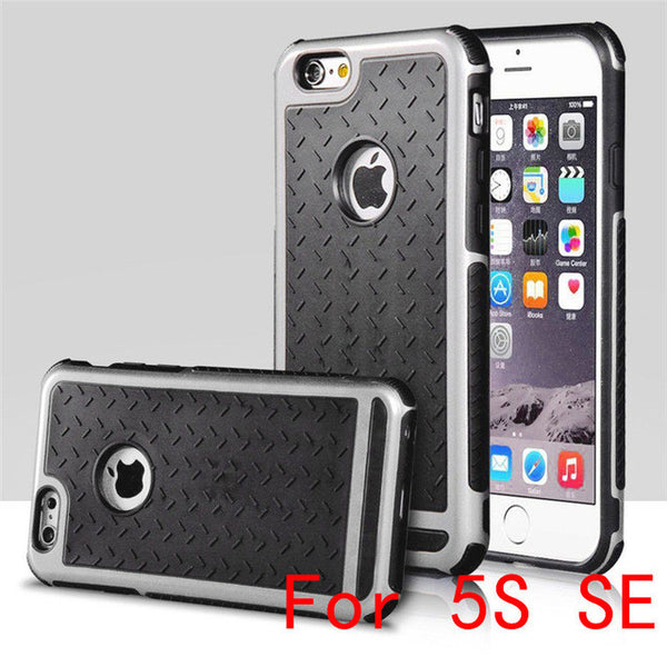 Ultra Thin Shockproof Rubber PC Gel TPU Hybrid Phone Cases Cover For Apple iPhone 5 5S SE 6 6S 7 Plus High Quality Shell EC882