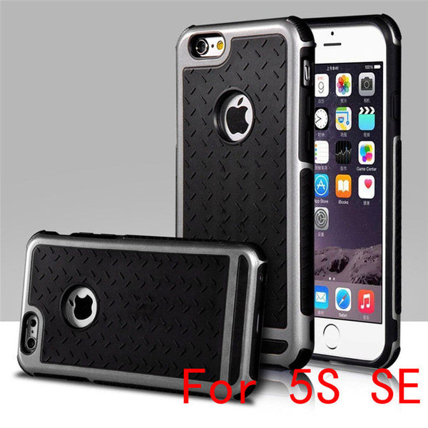 Ultra Thin Shockproof Rubber PC Gel TPU Hybrid Phone Cases Cover For Apple iPhone 5 5S SE 6 6S 7 Plus High Quality Shell EC882