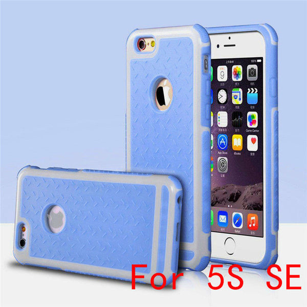 Ultra Thin Shockproof Rubber PC Gel TPU Hybrid Phone Cases Cover For Apple iPhone 5 5S SE 6 6S 7 Plus High Quality Shell EC882