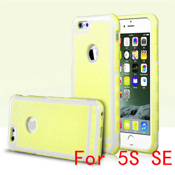 Ultra Thin Shockproof Rubber PC Gel TPU Hybrid Phone Cases Cover For Apple iPhone 5 5S SE 6 6S 7 Plus High Quality Shell EC882