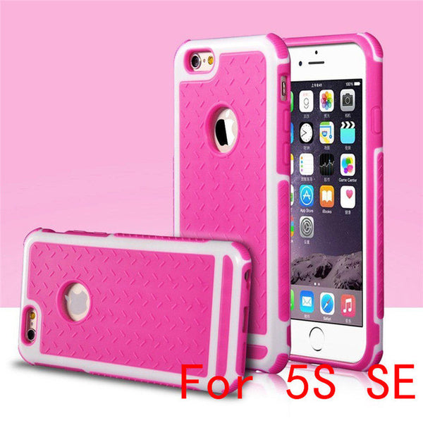 Ultra Thin Shockproof Rubber PC Gel TPU Hybrid Phone Cases Cover For Apple iPhone 5 5S SE 6 6S 7 Plus High Quality Shell EC882