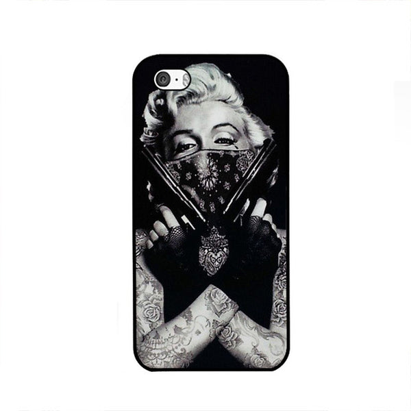 For iPhone 5S 5 Case Classic Audrey Hepburn Joke Shark Luxury Phone Back Cover for Apple iPhone 5 5s SE Coque Fundas