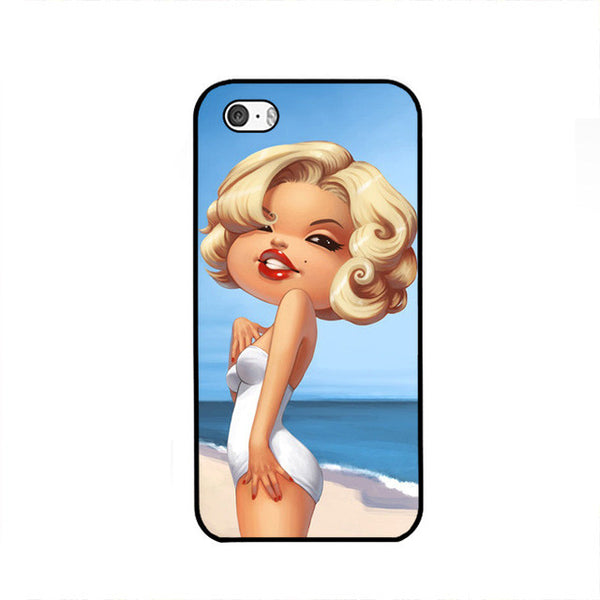 For iPhone 5S 5 Case Classic Audrey Hepburn Joke Shark Luxury Phone Back Cover for Apple iPhone 5 5s SE Coque Fundas