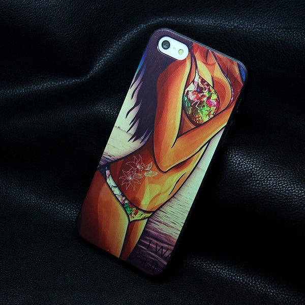 sexy girl hard black For iphone 4 4s 5 5s SE cases new design  cell phone cases back covers for iphone