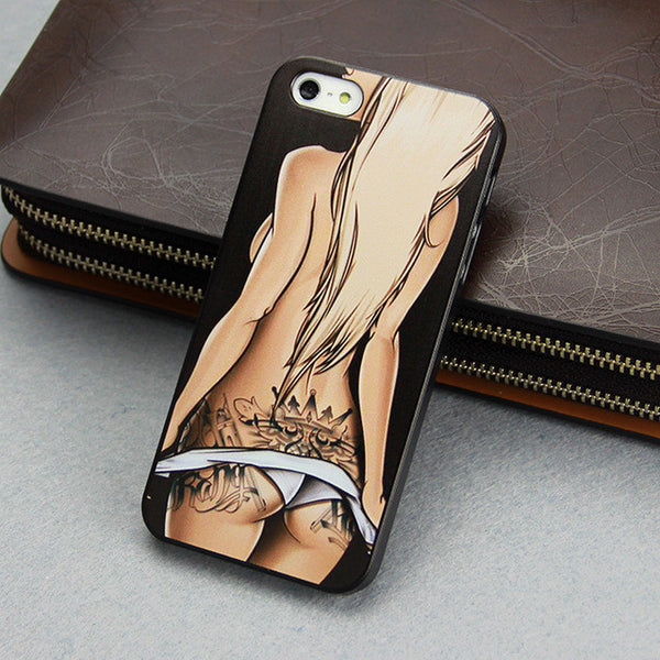 sexy girl hard black For iphone 4 4s 5 5s SE cases new design  cell phone cases back covers for iphone