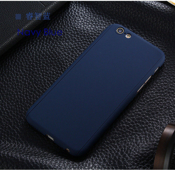 5S SE Luxury 360 Degree Coverage Hard PC Case For Apple iPhone 5 5S SE 6 6S 7 Plus Slim Full Body Cover+Glass Screen Protector