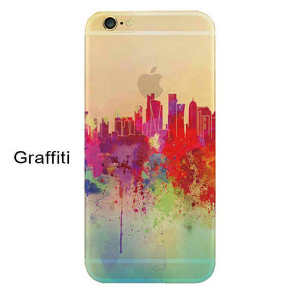 Newest fashion For iPhone 5s 7 6 6S case Ultra Thin Soft Silicon Mountain Landscape For iphone 7 6plus Case Phone Cover cases