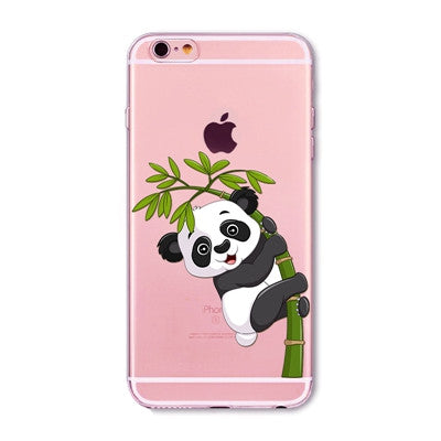 Soft Phone Cover Case For iPhone 7 6 6S 5 5S SE 7Plus 6SPlus 4S Amazing Present Panda Fashion Girl Hamster Heart Fundas