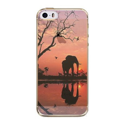 Phone Back Cases For iPhone 5 iPhone 5s SE Ultra Thin Soft TPU Silicon Printed Animals Flower Beauty Girl Back Case Cover