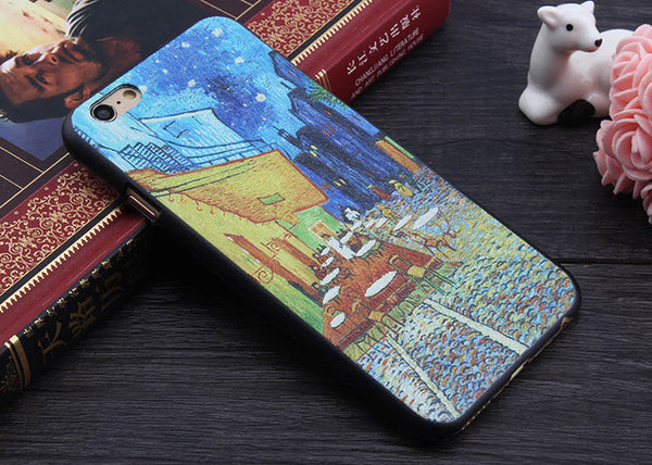 3D Painting Cell Phone Case For iPhone 7 Plus Case for iPhone SE 4 4s 5 5s 6 6s Plus Case Van Gogh Starry Night Phone Case Fone