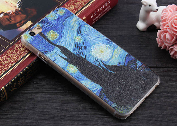 3D Painting Cell Phone Case For iPhone 7 Plus Case for iPhone SE 4 4s 5 5s 6 6s Plus Case Van Gogh Starry Night Phone Case Fone