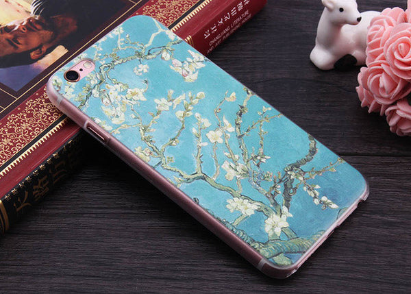 3D Painting Cell Phone Case For iPhone 7 Plus Case for iPhone SE 4 4s 5 5s 6 6s Plus Case Van Gogh Starry Night Phone Case Fone