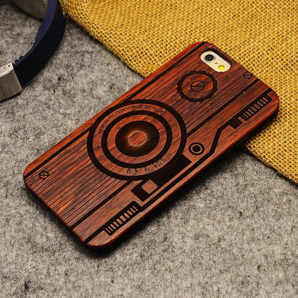 New Brand Thin Luxury Bamboo Wood Phone Case For Iphone 5 5S 6 6S 6Plus 6S Plus 7 7Plus Cover Wooden High Quality Shockproof