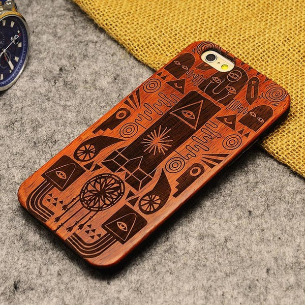 New Brand Thin Luxury Bamboo Wood Phone Case For Iphone 5 5S 6 6S 6Plus 6S Plus 7 7Plus Cover Wooden High Quality Shockproof