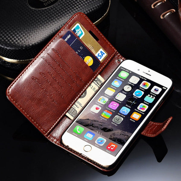 Wallet Leather Case For iPhone 6 6S / 6 6S Plus Luxury Coque Cover for iPhone 6 S Plus Capa Fundas With Card Slot TOMKAS Brand