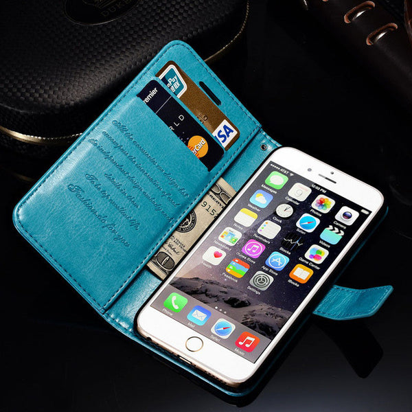 Wallet Leather Case For iPhone 6 6S / 6 6S Plus Luxury Coque Cover for iPhone 6 S Plus Capa Fundas With Card Slot TOMKAS Brand