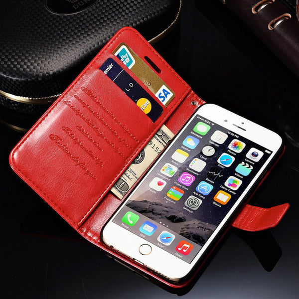 Wallet Leather Case For iPhone 6 6S / 6 6S Plus Luxury Coque Cover for iPhone 6 S Plus Capa Fundas With Card Slot TOMKAS Brand