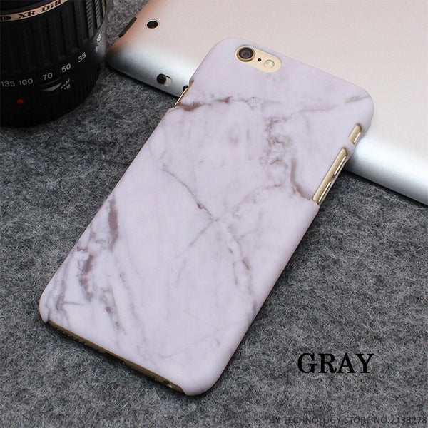 Hot Selling Fashion Marble Phone Cases Frosting Hard PC Case for iPhone 7 6 6S Plus 5 5S SE Ultrathin Stone texture Back Cover