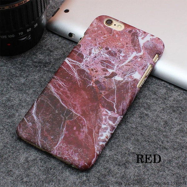 Hot Selling Fashion Marble Phone Cases Frosting Hard PC Case for iPhone 7 6 6S Plus 5 5S SE Ultrathin Stone texture Back Cover