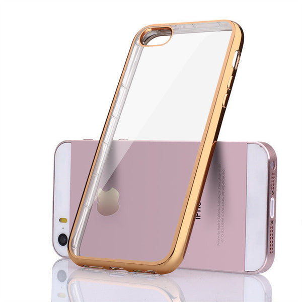 For Apple iPhone 5S Case Soft Silicone Cover For iPhone 5 5S SE Luxury Transparent TPU Silicon Coque For iPhone 5 Case TOMKAS