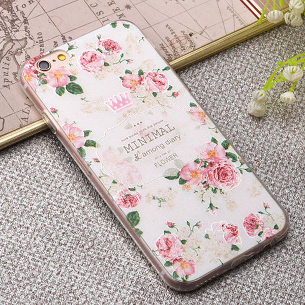 3d Embossing Soft Silicone Tpu Back Cover Case For Apple Iphone 6 6s Plus Case With Dust Plug For Iphone 6 6s Phone Cases