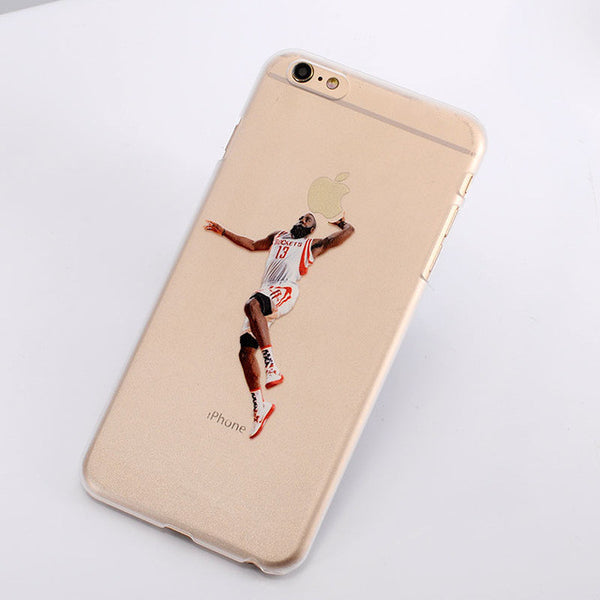 NBA star basketball player phone case for iphone 5 5s 6 6s 7 plus Jordan 23 james harden curry hard PC back cover coque fundas