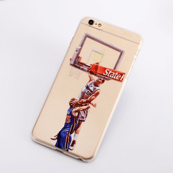 NBA star basketball player phone case for iphone 5 5s 6 6s 7 plus Jordan 23 james harden curry hard PC back cover coque fundas