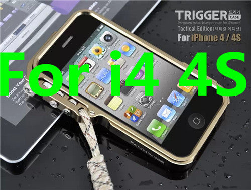 Trigger metal bumper for iphone 7 5 5S SE 4 6 6S Plus M2 4th design premium Aviation Aluminum bumper phone case tactical edition