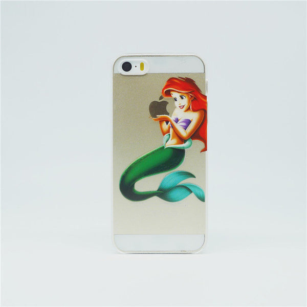 2014 New arrive 16 stylel Case For iphone 5 5s case Transparent Snow White Hand grasp the logo cell phone cases covers