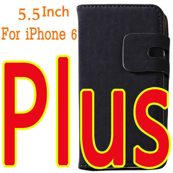 Soft Feel Leather Case For iPhone 6 6S 4.7 inch For iPhone 6 Plus 6S Plus 5.5 Phone Bag Wallet With Card Slot Flip Cover