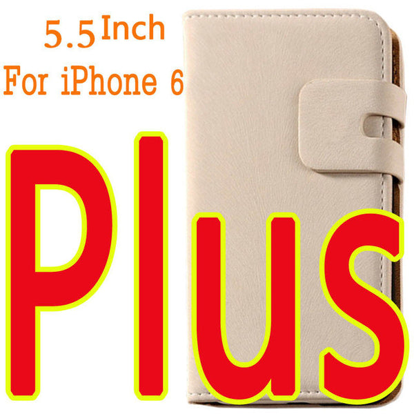 Soft Feel Leather Case For iPhone 6 6S 4.7 inch For iPhone 6 Plus 6S Plus 5.5 Phone Bag Wallet With Card Slot Flip Cover