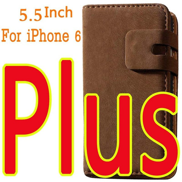 Soft Feel Leather Case For iPhone 6 6S 4.7 inch For iPhone 6 Plus 6S Plus 5.5 Phone Bag Wallet With Card Slot Flip Cover