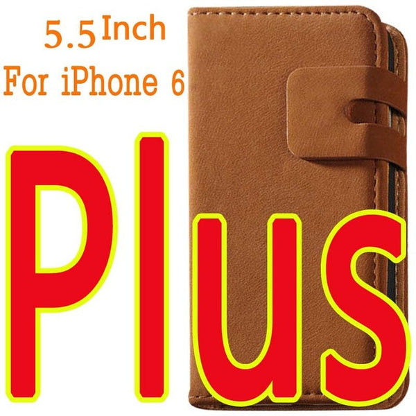 Soft Feel Leather Case For iPhone 6 6S 4.7 inch For iPhone 6 Plus 6S Plus 5.5 Phone Bag Wallet With Card Slot Flip Cover