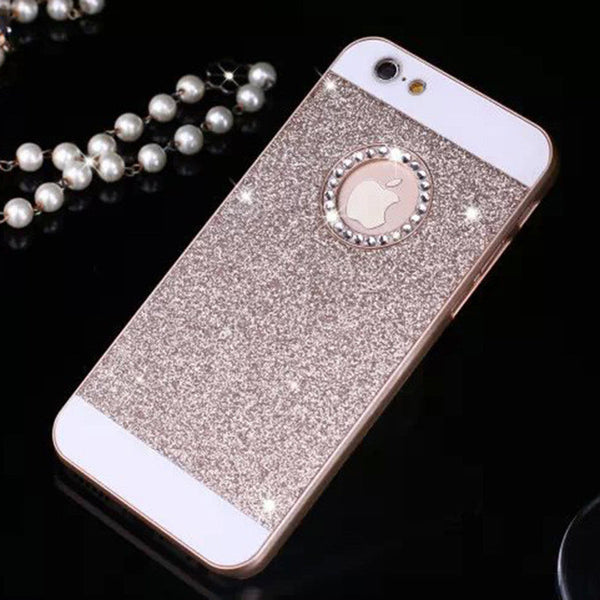 luxury Rhinestone case for apple iphone 5s glitter pink PC cover mobile phone accessories by noble quality original i5 5 se i