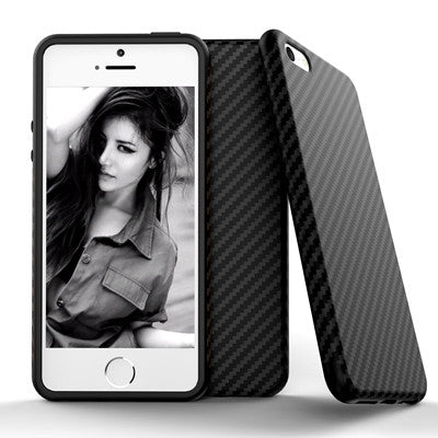 Luxury Elegent High Quality Carbon Fiber Soft Case For iPhone 5 5S SE Leather Skin 3D Texture Tire Defender Cover For iPhone SE