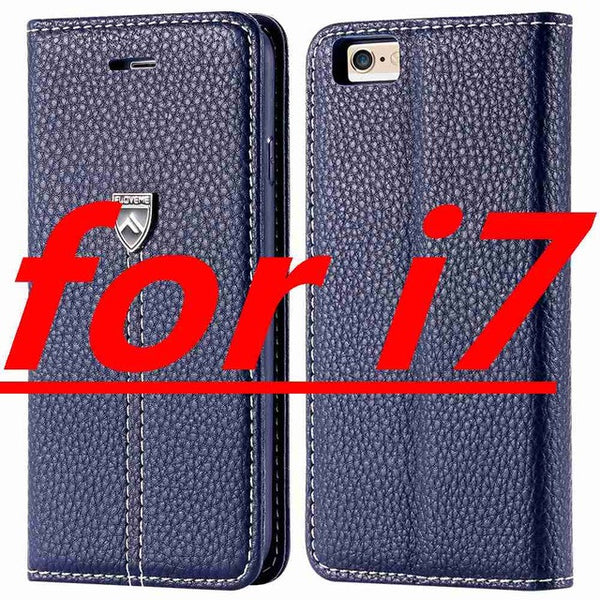 FLOVEME Brand Luxury Magnetic Flip Leather Case For iPhone 7 7 Plus 6 6s Plus Cases Wallet Flip Holder Cover For iPhone 7 6 Plus