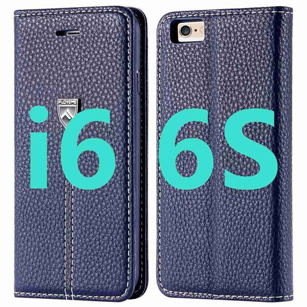 FLOVEME Brand Luxury Magnetic Flip Leather Case For iPhone 7 7 Plus 6 6s Plus Cases Wallet Flip Holder Cover For iPhone 7 6 Plus