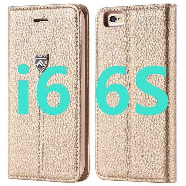 FLOVEME Brand Luxury Magnetic Flip Leather Case For iPhone 7 7 Plus 6 6s Plus Cases Wallet Flip Holder Cover For iPhone 7 6 Plus