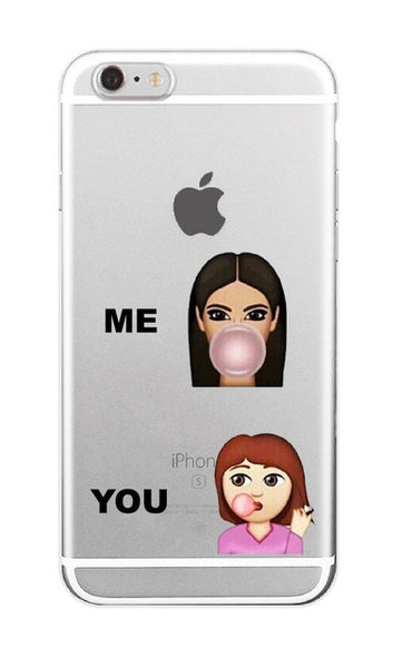 Kimoji Kim Kardashian kanye west north kylie jenner Soft TPU Phone Case Cover Coque For iPhone 7Plus 7 6 6S 5 5S SE 5C 4 4S