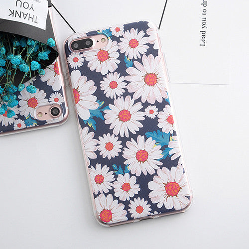 TPU Phone Cases for iphone 5s 5 SE 6 6s 6plus Flower Daisy Plants Fruit Cactus Leaves Pattern For iphone 7 Case For iphone 7plus