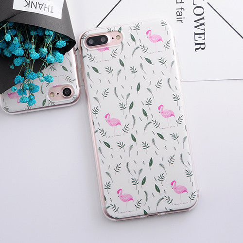 TPU Phone Cases for iphone 5s 5 SE 6 6s 6plus Flower Daisy Plants Fruit Cactus Leaves Pattern For iphone 7 Case For iphone 7plus