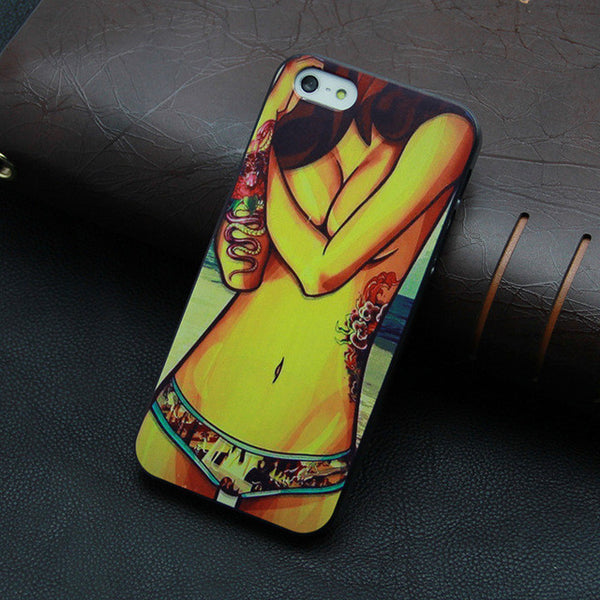 sexy girl hard black For iphone 4 4s 5 5s SE cases new design  cell phone cases back covers for iphone