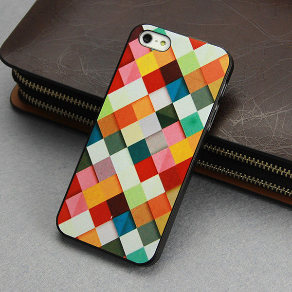 Beautiful Rainbow Retro Style Hard Back Cover Case For Iphone 5 5s 4 4s SE  High quality luxury caso for iPhone5 5s 6 6s case