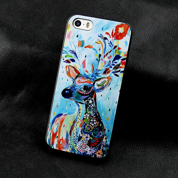 Beautiful Rainbow Retro Style Hard Back Cover Case For Iphone 5 5s 4 4s SE  High quality luxury caso for iPhone5 5s 6 6s case