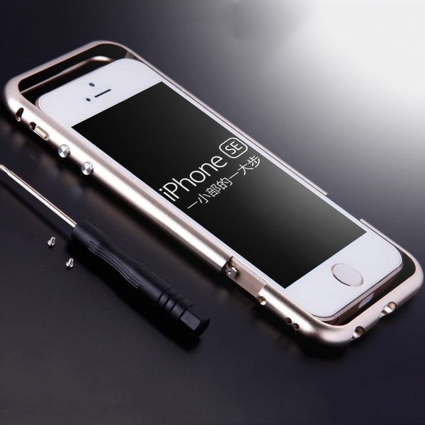 Two-stage Arc Edge Aluminum Bumper Slim Luxury Metal Frame Case for iPhone 5 s 5s se Phone Brand Protective Cover Coque Capinha