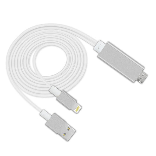 2m HDMI Cable for iphone 5 5s 6 6s 7 7s IOS 10 and wifi ipad HDMI Converter Adapter for iPhone to HDTV , MHL to HDMI Cable