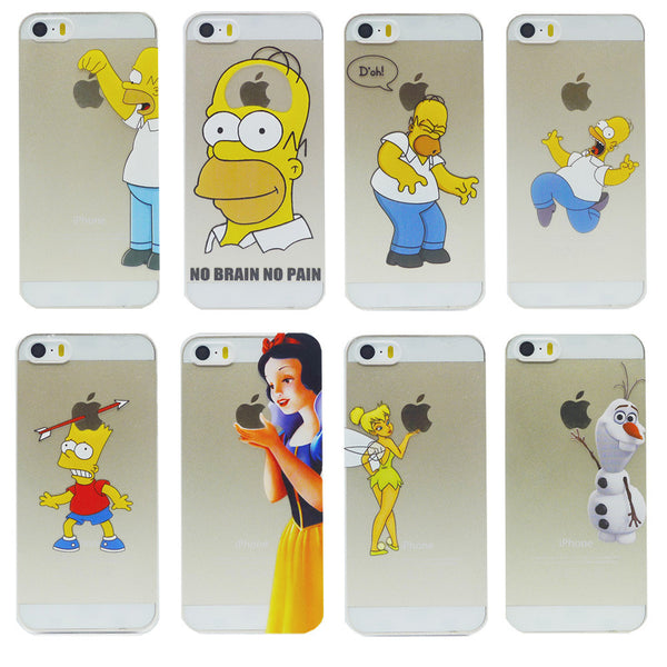 2014 New arrive 16 stylel Case For iphone 5 5s case Transparent Snow White Hand grasp the logo cell phone cases covers